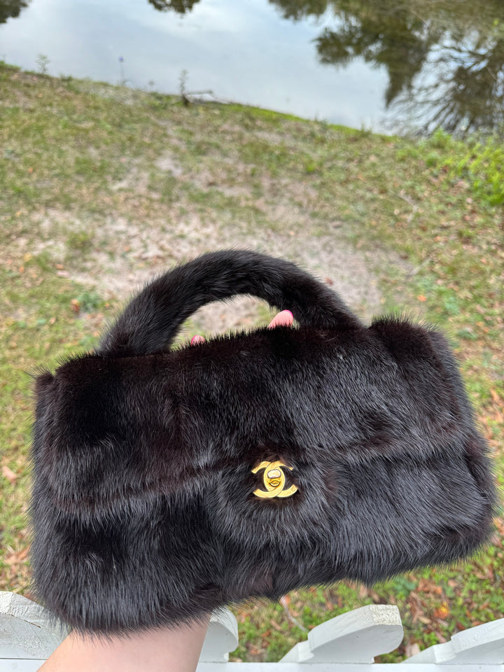 Chanel RARE 100% Genuine Mink Fur Kelly
