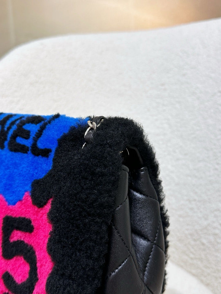 Chanel Supermarket Comic Maxi Shearling Flap Bag