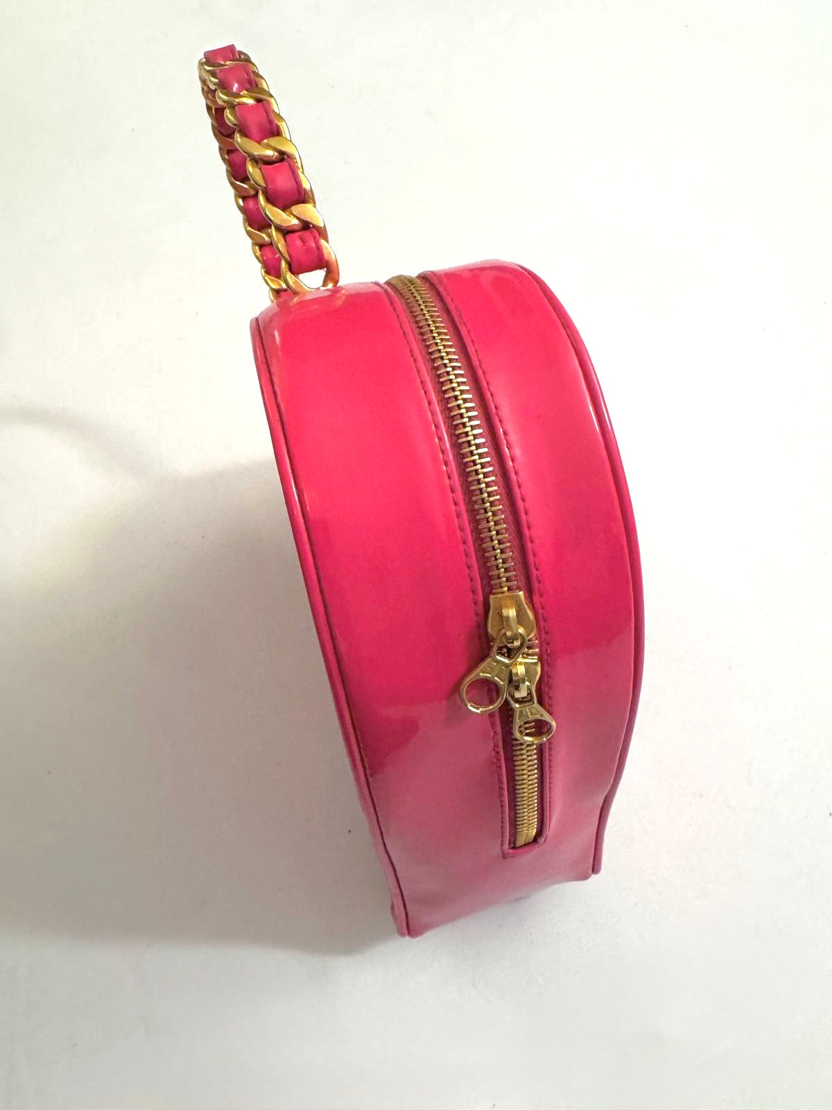 Chanel 1995 CC Hot Pink Heart Vanity Bag