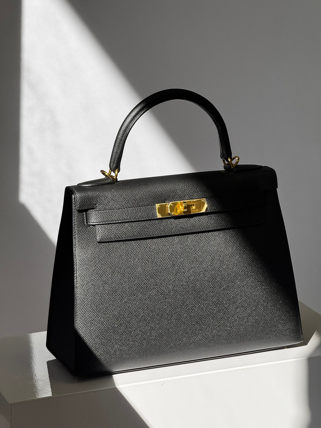 Hermes 2021 Black Noir Sellier Epsom Kelly 28