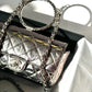 Chanel Metallic Calfskin Mini Ring Handle Flap Bag