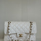 Chanel White Small Caviar Classic Flap Bag