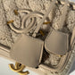 Chanel Small Nude Filigree Shearling Vanity Case