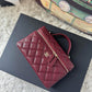 Chanel 25B Burgundy Caviar Slim Vanity Bag