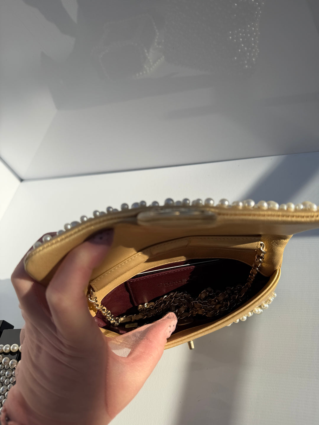 Chanel Paris Dubai Gold Metallic Pearly WOC