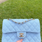 Chanel 23P Light Blue Small Caviar Double Flap