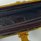 Celine Croc Embossed Brown Shoulder Clutch Bag