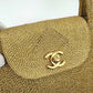 Chanel RARE 1998 Gold Silk Woven Small Kelly