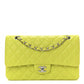 Chanel 21S Yellow Neon Lambskin Medium Flap Bag