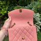 Chanel Rare Small Pink Caviar Diana Flap Bag