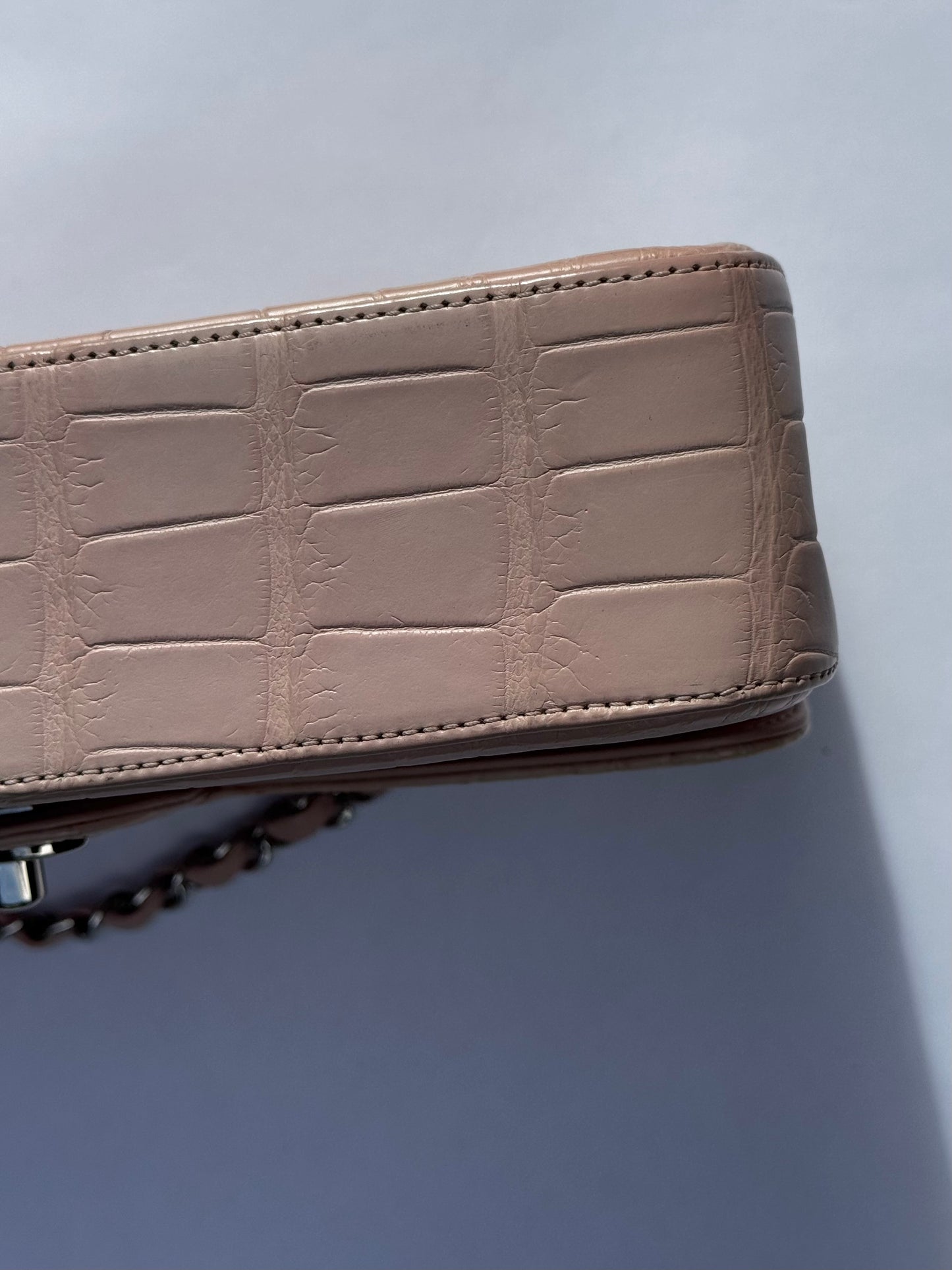 Chanel Bubblegum Pink Alligator Medium Classic Flap Bag