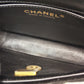 Chanel Black Velvet Mini Pearl Flap Bag