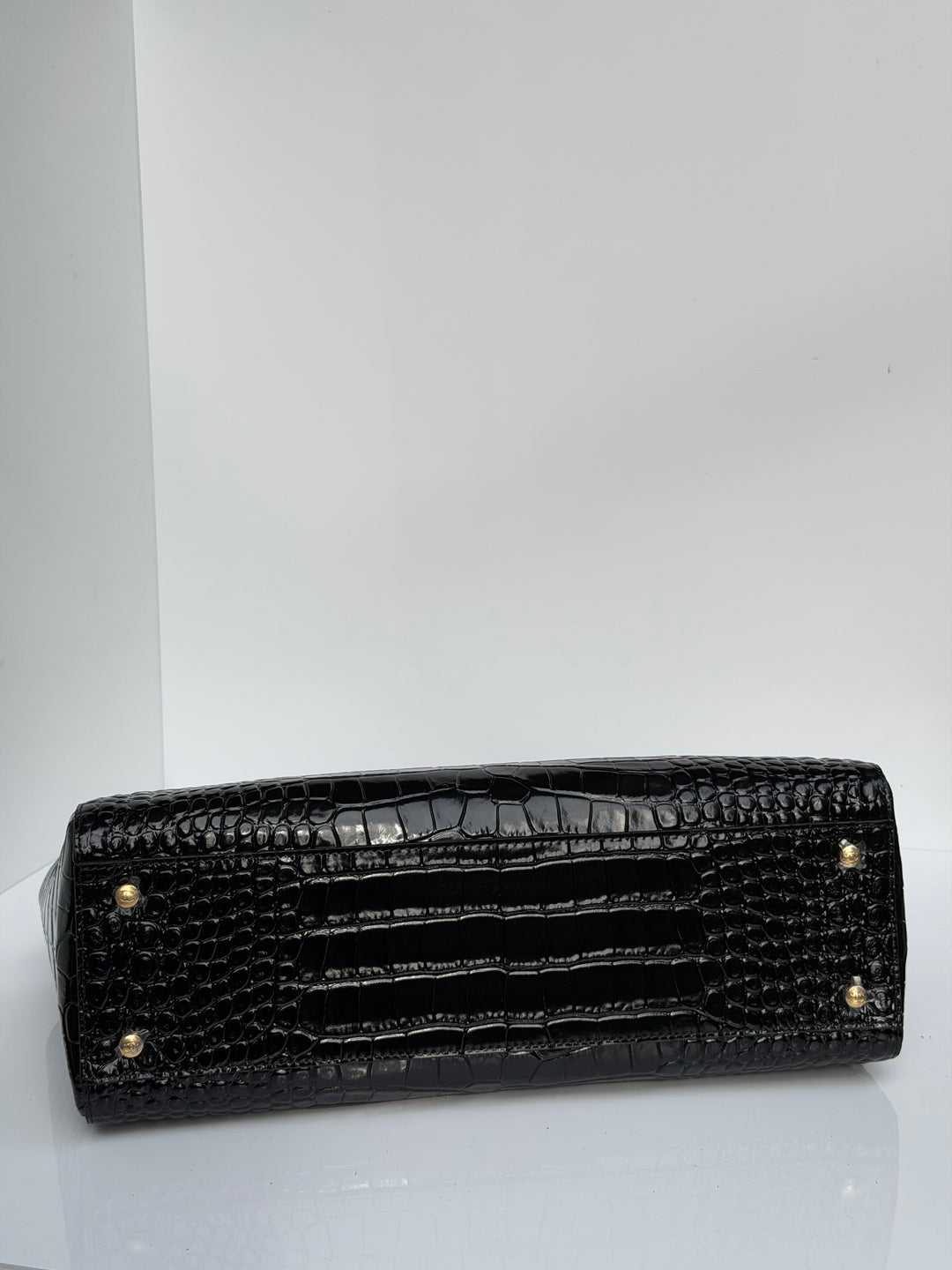Chanel Small Shopping Bag Crocodile Embossed Calfskin Black 2026