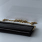 Celine Croc Embossed Brown Shoulder Clutch Bag