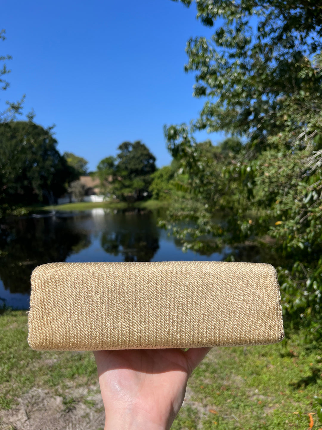 Chanel Vintage Medium Tan Rope Kelly Top Handle