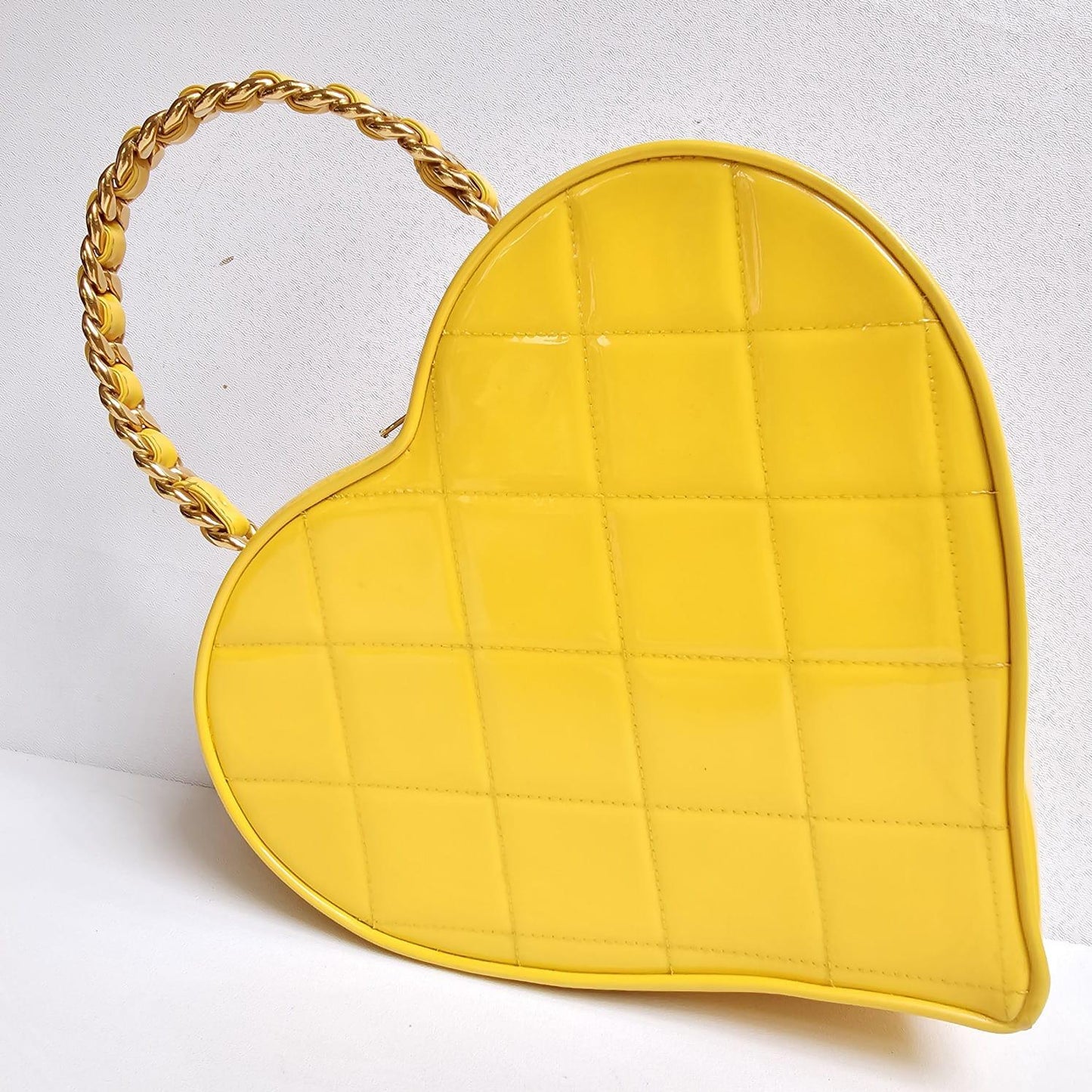 Chanel 1995 CC Yellow Heart Vanity Bag