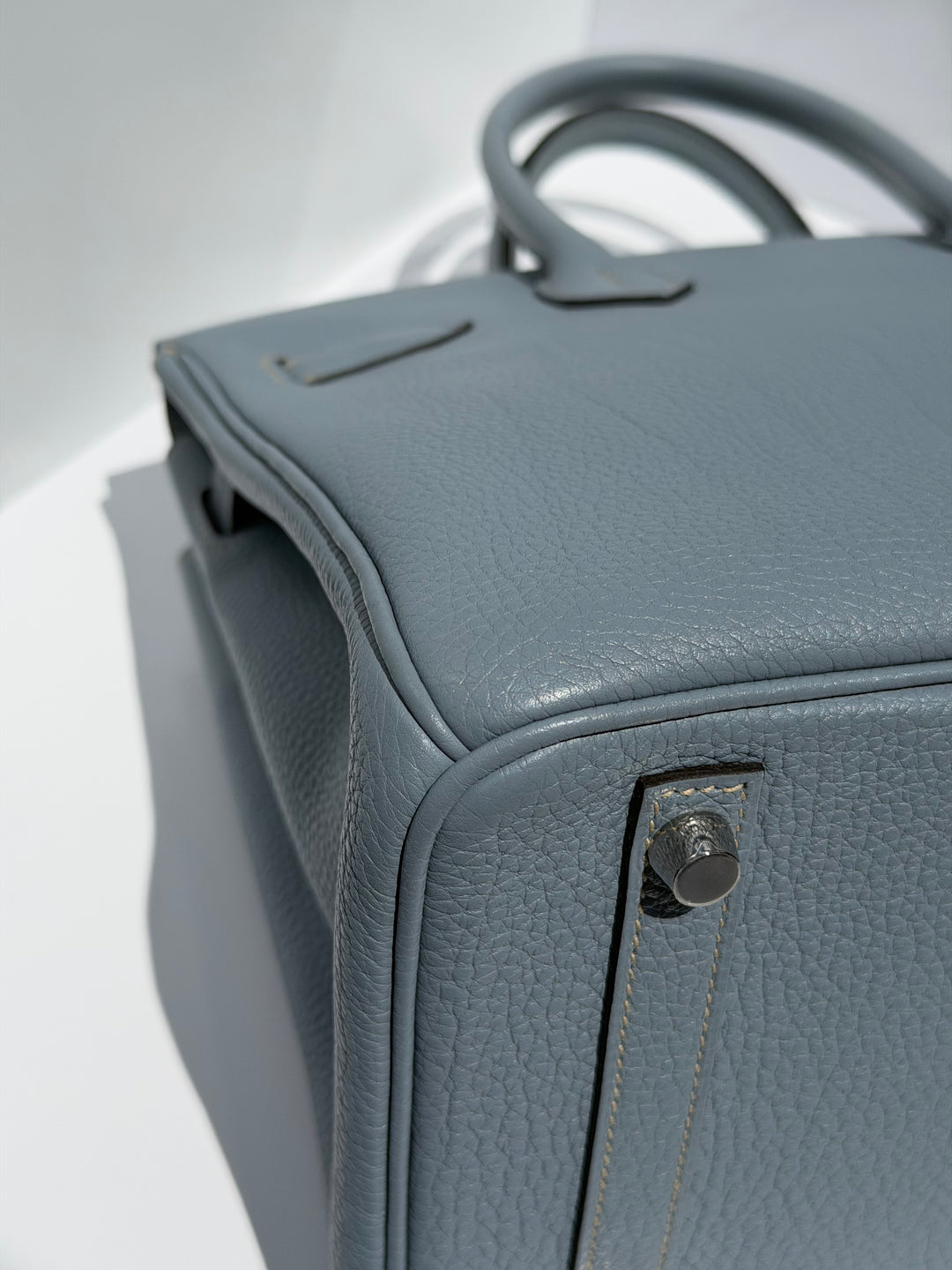 Hermès Birkin 30 Bleu Lin Togo Palladium Hardware 2012