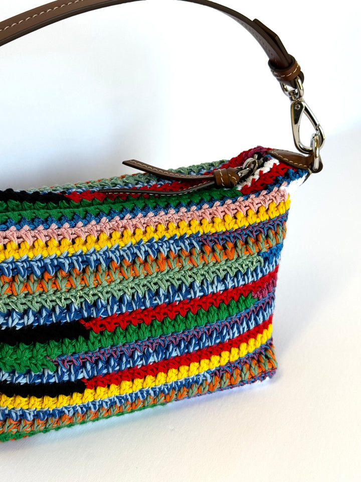 Miu Miu Crochet Multicolor Pouch Bag