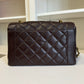 Chanel Chocolate Brown 24K Medium Caviar Diana Flap Bag