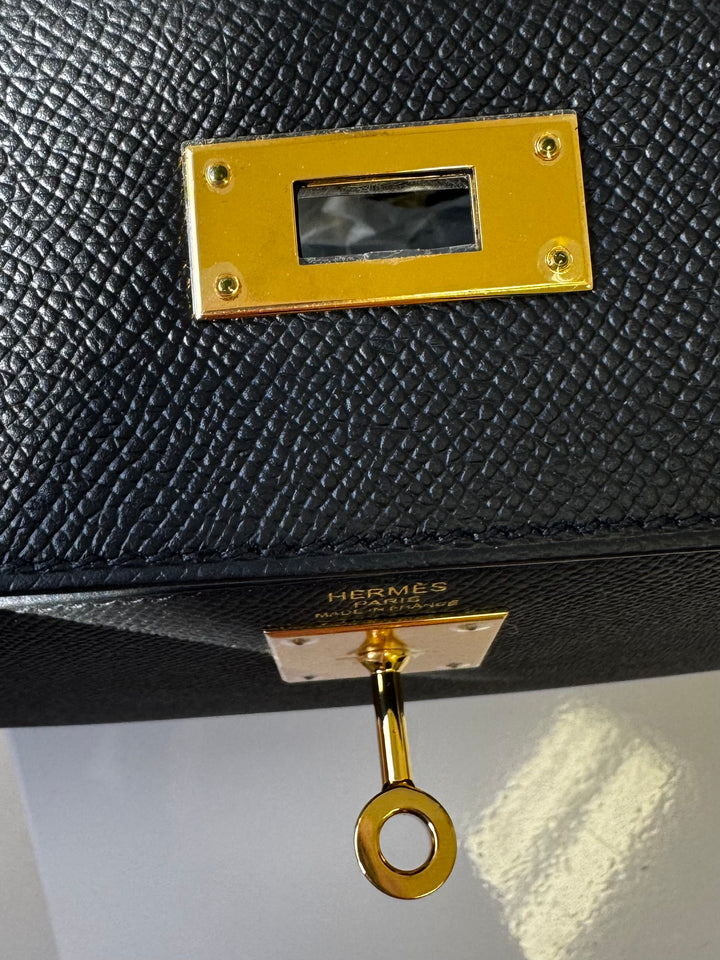 Hermes 2021 Black Noir Sellier Epsom Kelly 28