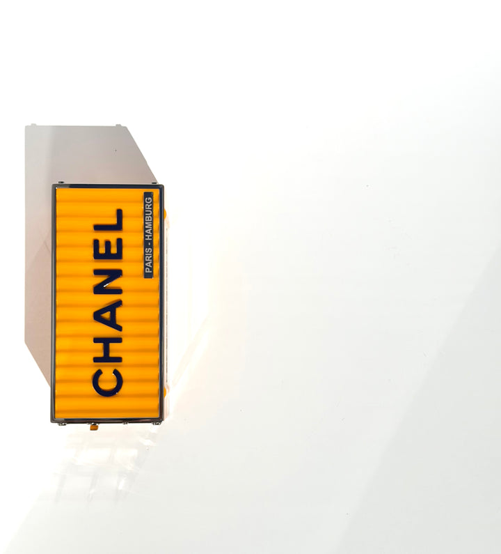 Chanel Shipping Container Bag Lucite Yellow Silver Hardware 2018