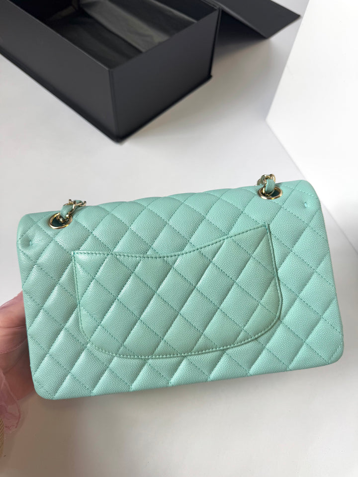 Chanel 19C Tiffany Medium Caviar Double Flap Bag