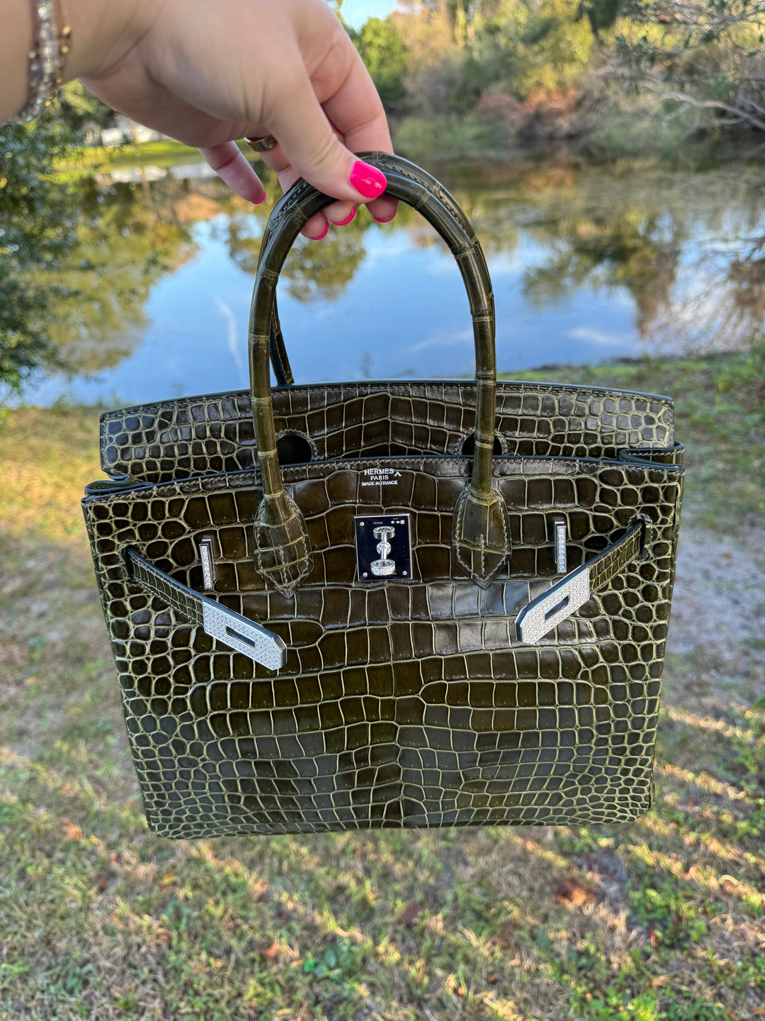 Hermes Crocodile Diamond Birkin 30