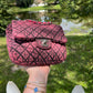 Chanel Small Pink Washed Denim Impressions Flap Bag