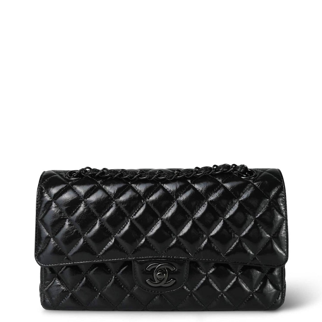 Chanel SO BLACK Medium Calfskin Double Flap Bag