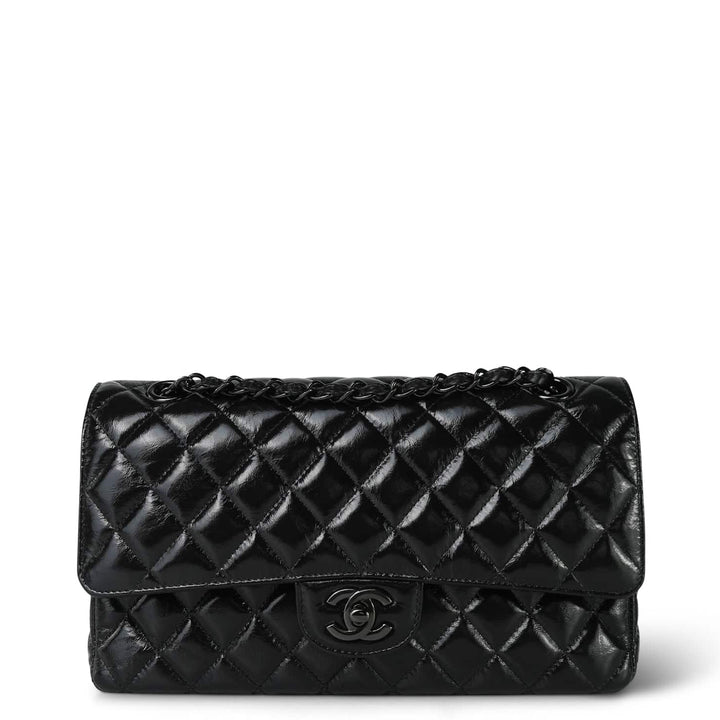 Chanel SO BLACK Medium Calfskin Double Flap Bag