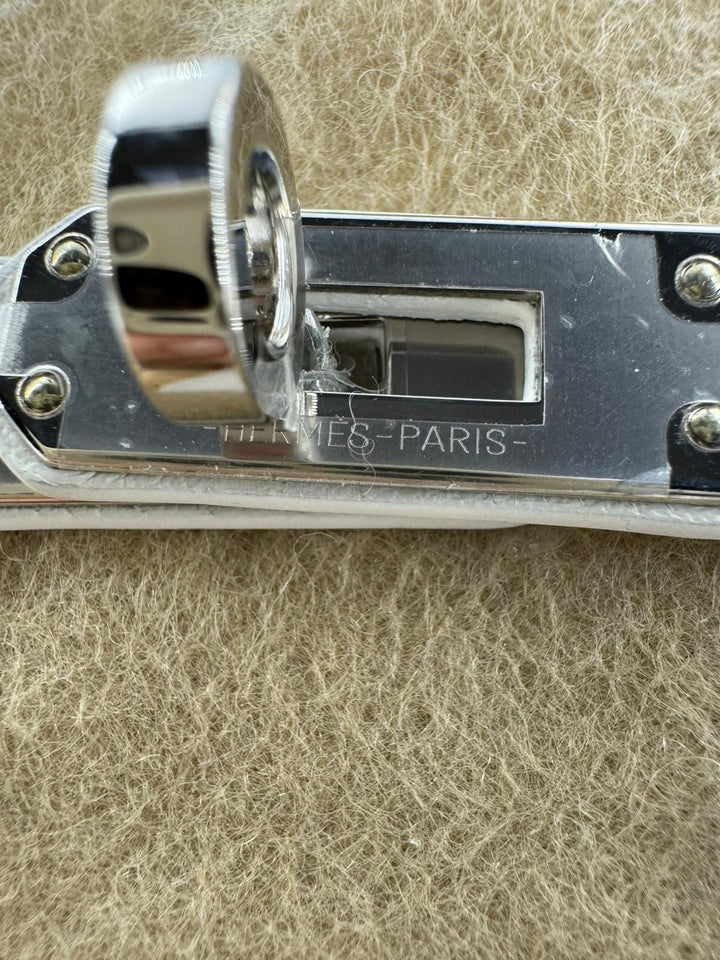 Hermès Mini Kelly Picnic Wicker New White Palladium Hardware 2023