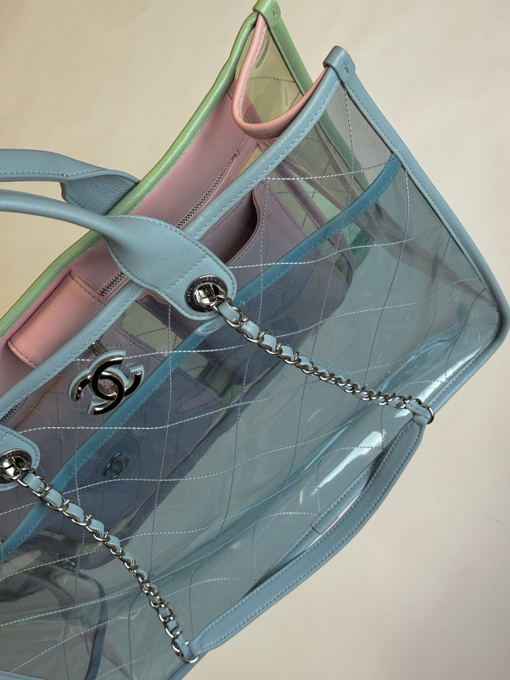 Chanel Coco Splash Lambskin PVC Shopping Tote