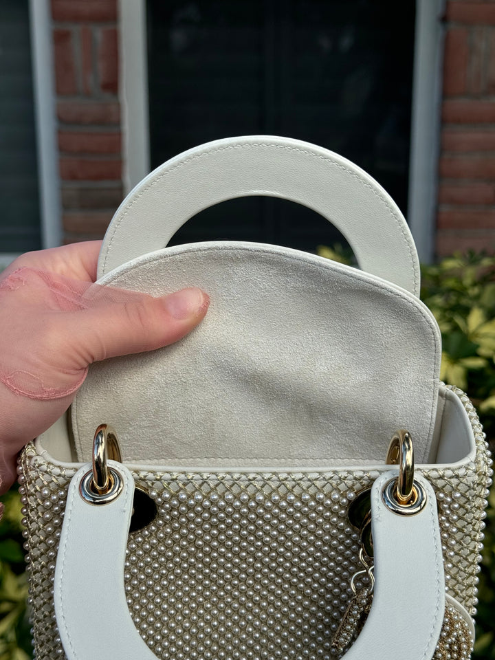 2022 Pearl Lady Dior Mini Top Handle