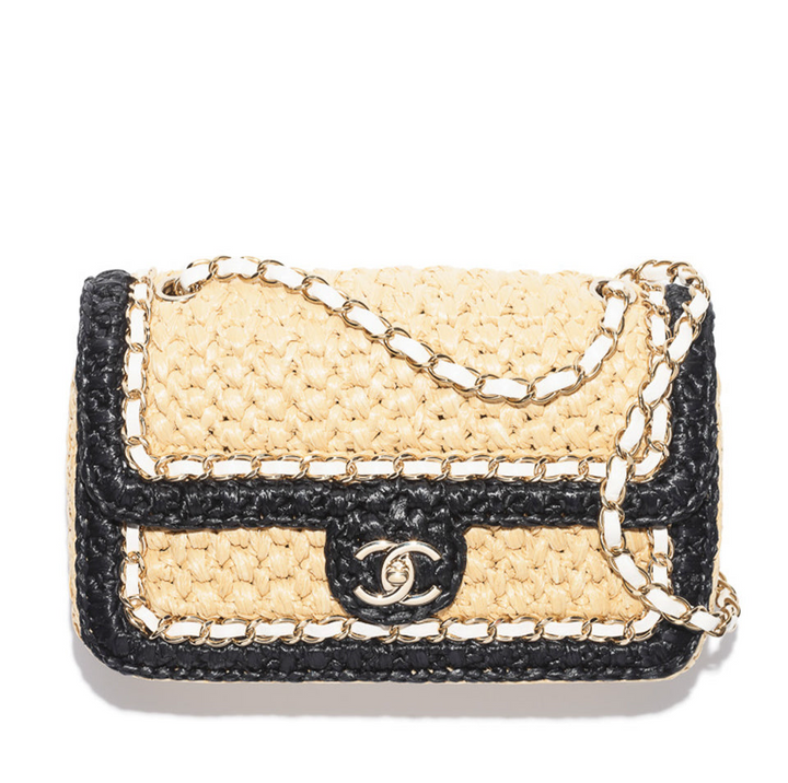 Chanel 24C Venice Beach Medium Braided Raffia Flap Bag