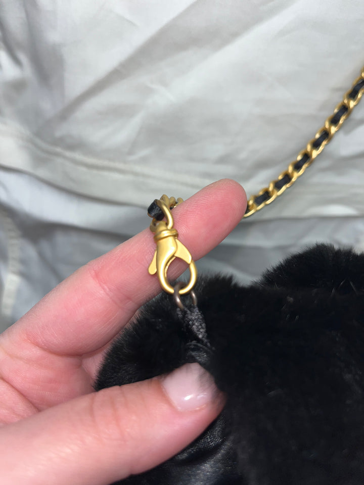 Rare Vintage Chanel Rabbit Lapin Fur Muff Bag Hand Warmer