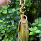 Christian Dior Metallic Gold Ostrich Saddle + Matching Pouch