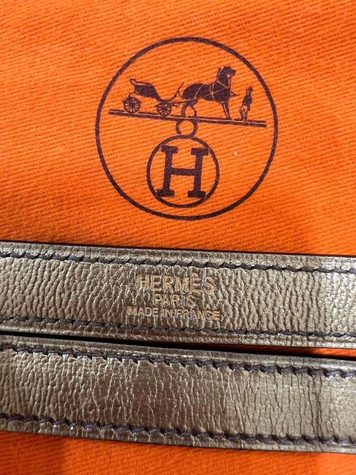 Hermes Limited Edition Bronze Chèvre Metallic Kelly 25 Sellier