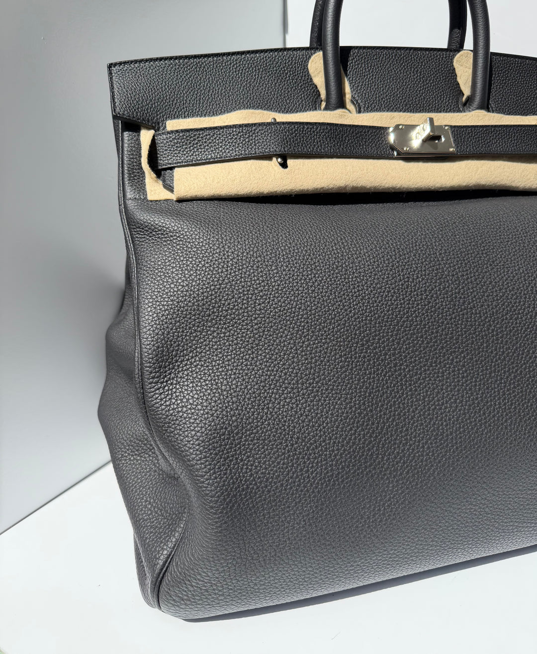 Hermès HAC 50 Black Togo Palladium Hardware 2022