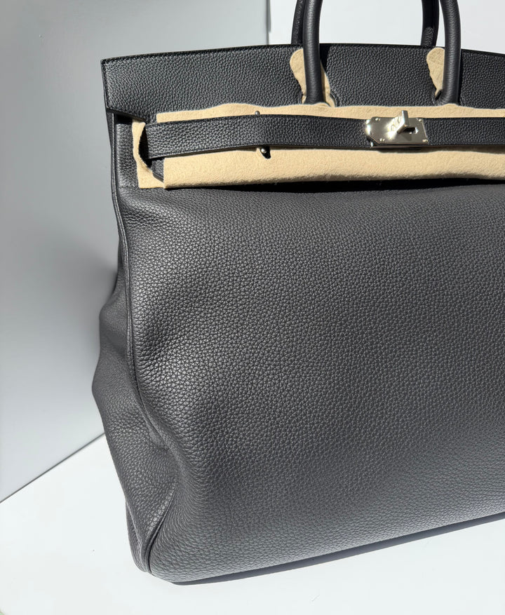 Hermès HAC 50 Black Togo Palladium Hardware 2022