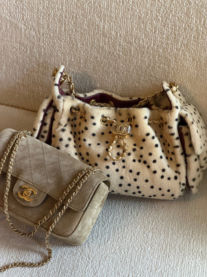 Chanel Mini Flap Souplissimo Suede Calfskin Dark Beige Gold Hardware 2026