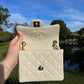 Chanel Cream Caviar Vintage Mini Square Flap Bag