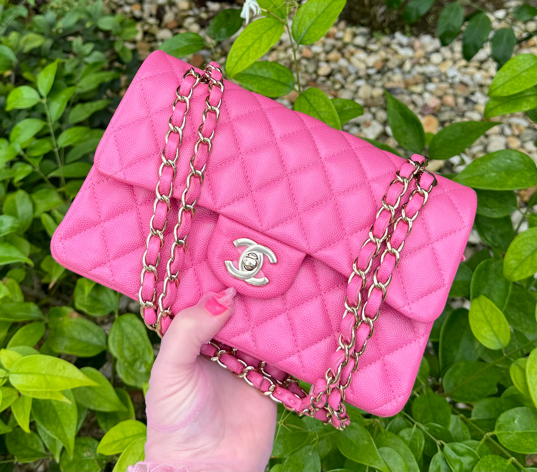 Chanel 20S Small Pink Caviar Double Flap