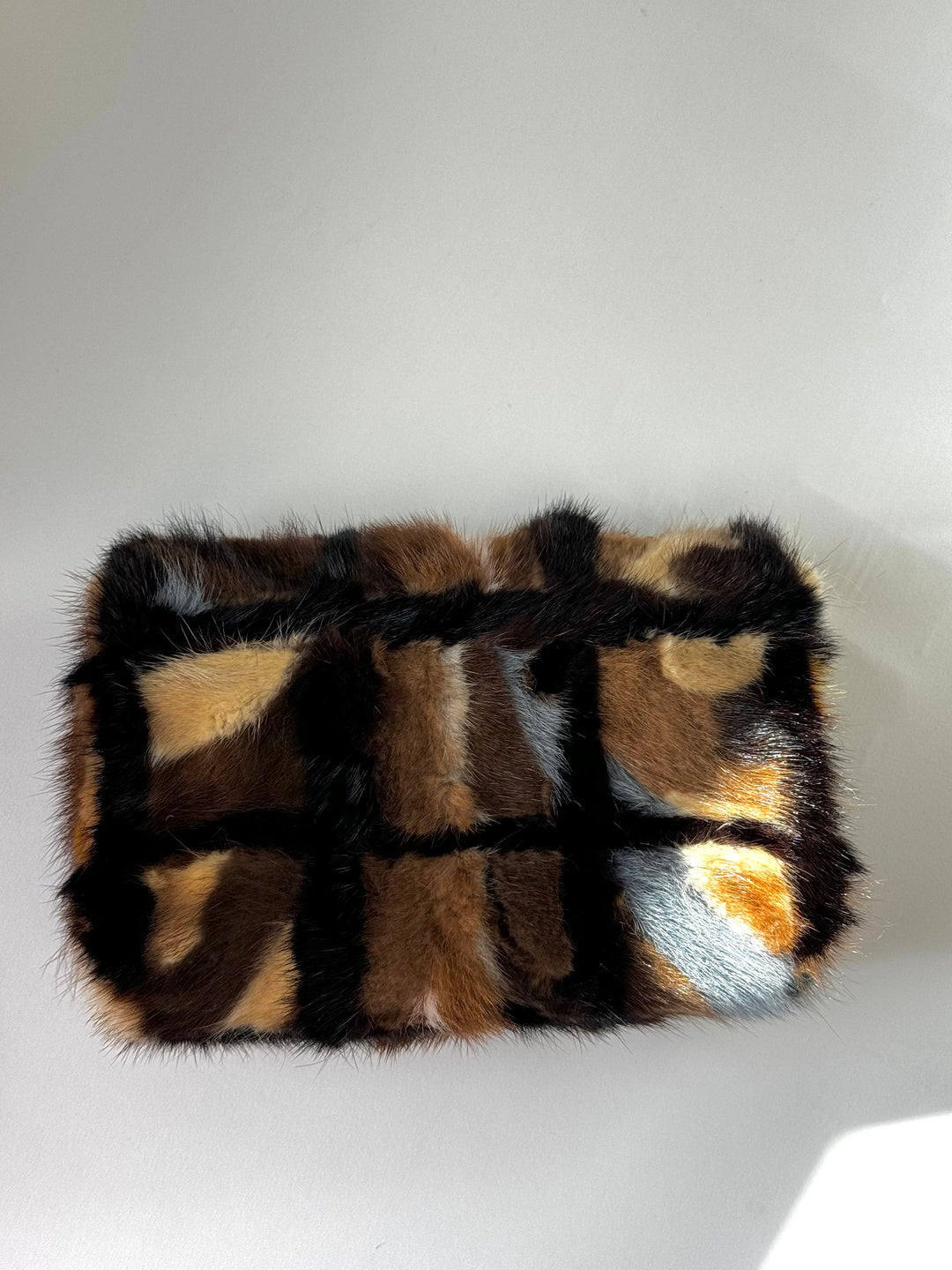 Chanel Multicolor Medium Mink Fur Single Flap Bag
