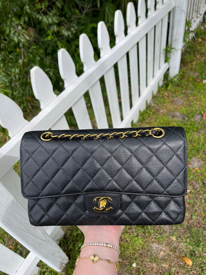 Chanel Medium Vintage Black Classic Caviar Flap Bag