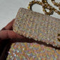 Chanel 1992 Medium Pink Sequin Flap Bag
