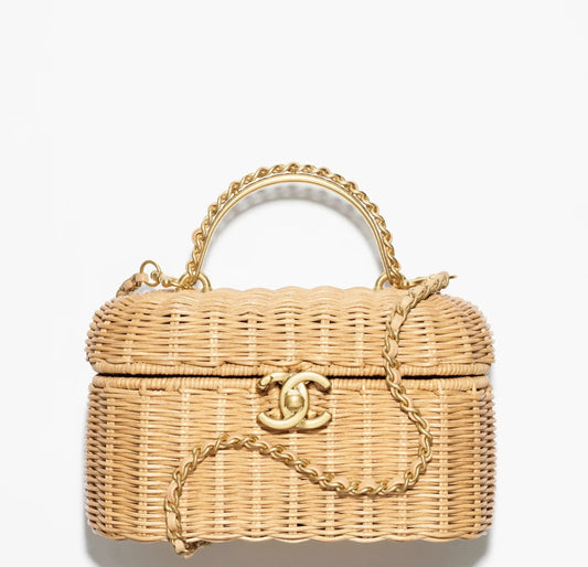 Chanel Cruise 2025/26 Braided Rattan Vanity Case