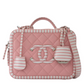 Chanel Medium Pink Caviar Striped Vanity Case