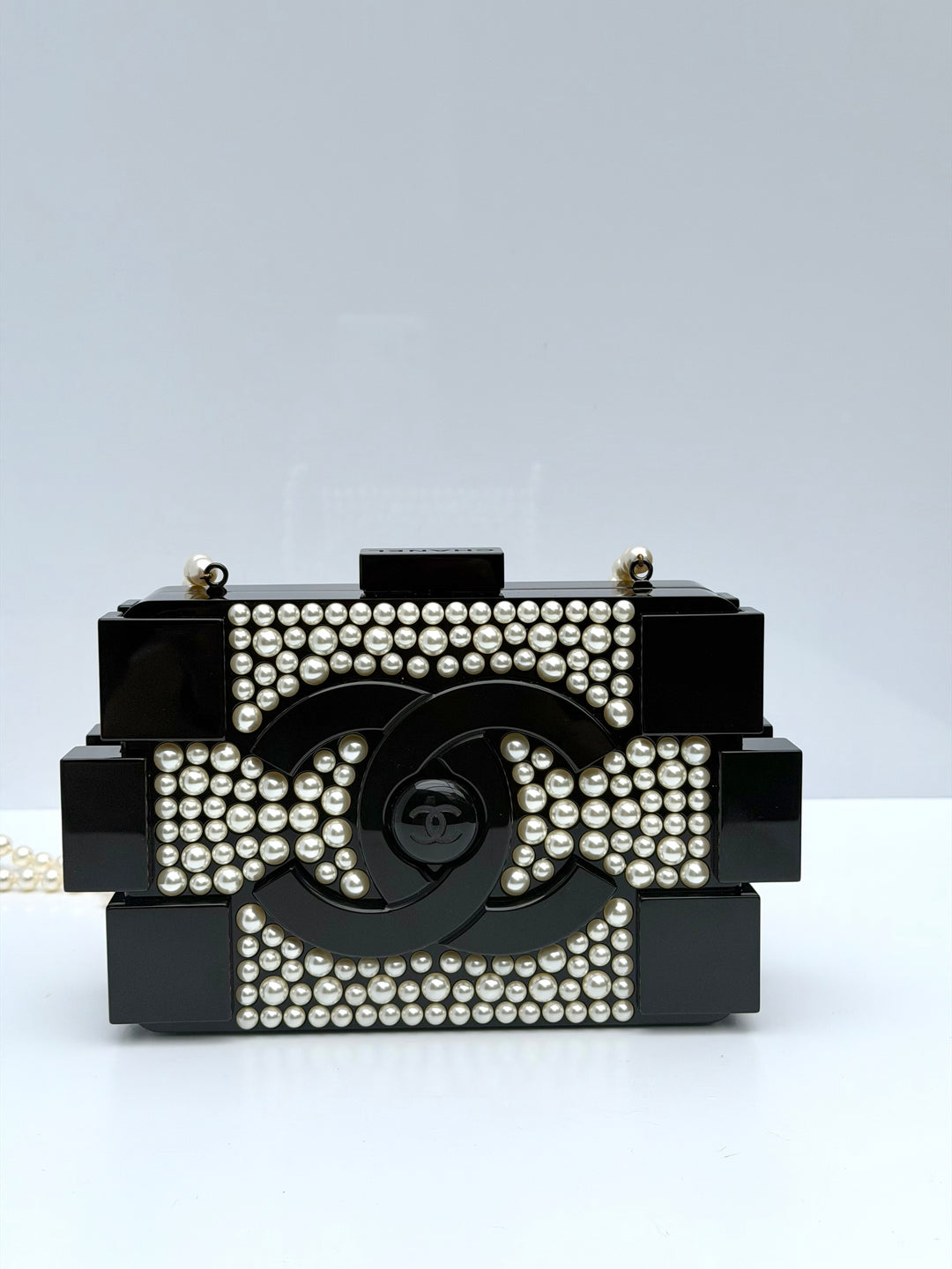 Chanel Pearl Plexiglass Lego Minaudiere