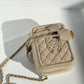 Chanel Small Nude Filigree Shearling Vanity Case