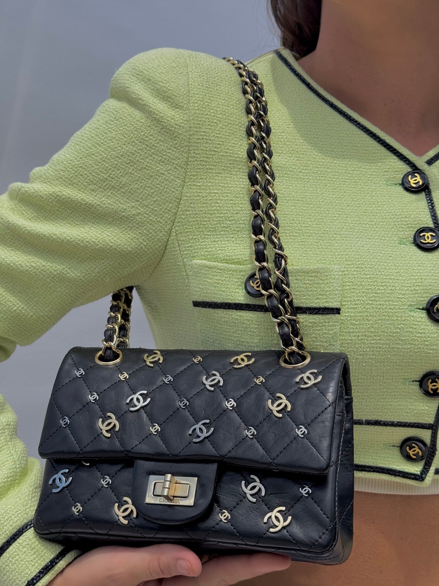 Chanel 95P Green Barbie Cropped Jacket